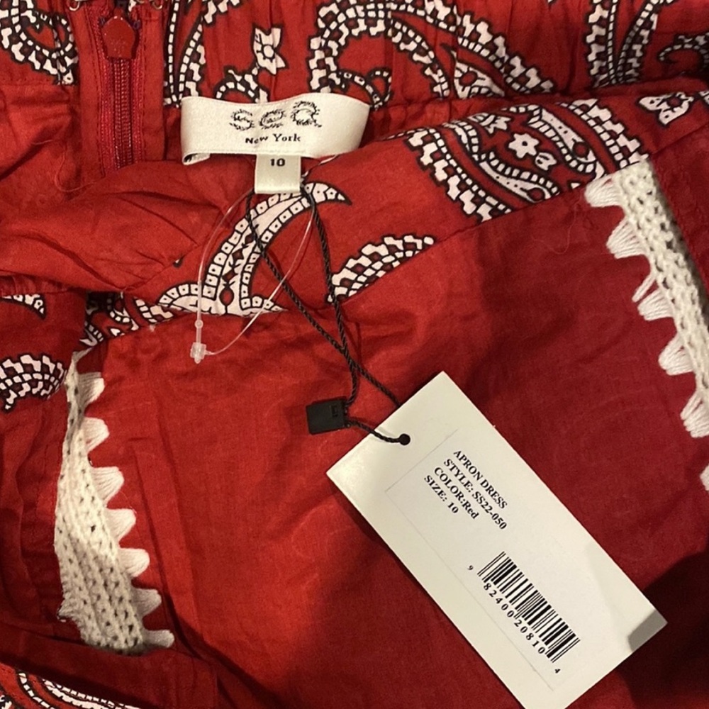 SEA New York Paisley Red Dress size 10 NEW with tags! Never worn! - Picture 3 of 4